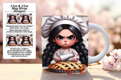 Unique 15oz Mug Wrap Png Design , Girl Grumpy Product Image 1