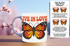 Vibrant 11oz Mug Wrap Png Design , Butterfly Product Image 1