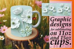 3D Petal Harmony: Mug Sublimation Product Image 1