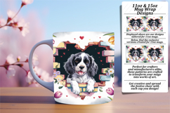 Vibrant 11oz Mug Wrap Png Artwork , Cute Dog Product Image 1