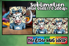 Happy journeys 11oz 15oz sublimation wrap, Cute Cow Product Image 1