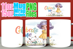 Bright outlooks 11oz 15oz sublimation wrap, Birthday Girl Product Image 1
