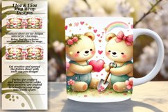 DYNAMIC 11oz Mug Wrap PNG Artwork , Valentine Bear Product Image 1