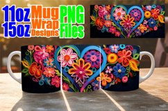 3D Crochet Love Heart Mug Wrap for 11oz/15oz Product Image 1