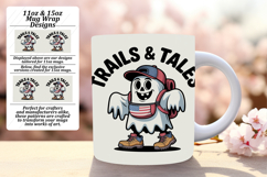 SLEEK PNG Mug Wrap Design 11oz , Funny Ghost Product Image 1