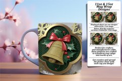 Sublime 11oz Mug Wrap Png Artwork , 3D Xmas Product Image 1