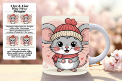 Sweet 15oz Mug Wrap Png Artwork , Valenines Animals Product Image 1