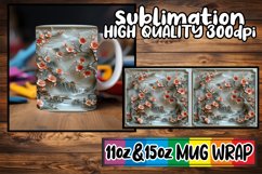 Spring Serenity: 3D Floral Mug Design 15oz Product Image 1