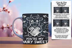 Artful 11oz Mug Wrap Png Template , Cute Cow Product Image 1