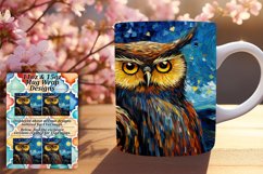 Serene Owl Scenery Sublimation Wrap for 11oz/15oz Mugs Product Image 1