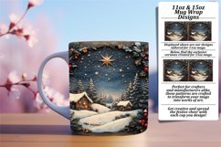 Chic 11oz Mug Wrap Png Template , Christmas Product Image 1