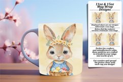 Floral Bunny Art Mug Wrap for 11oz/15oz Product Image 1