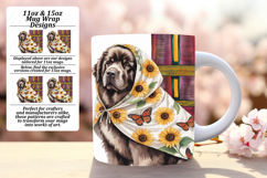 Sweet 15oz Mug Wrap Png Artwork , Cute Dog Product Image 1