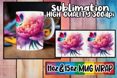 Blissful reflections 11oz 15oz sublimation wrap, Butterfly Product Image 1