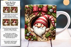 Christmas Wall Comedy: 3D Cartoon Mug Wrap Product Image 1
