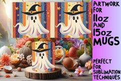 15x Ghost Mug Wrap Bundle , Halloween Fun 11oz 15oz, Fall Product Image 10