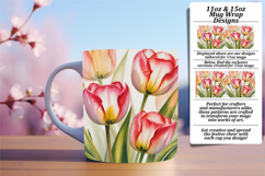 Trendy 11oz Mug Wrap Png Artwork , Flowers Product Image 1