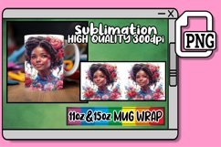 Radiant Afro-American Woman Mug Designs Product Image 1