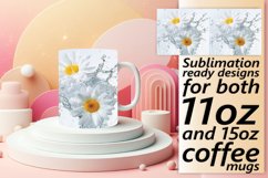 Flower Cascade: Sublimation Art Mug Wrap 11oz 15oz Product Image 1
