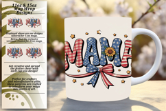 Vibrant 15oz Mug Wrap Png Template , Mama Product Image 1
