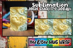 Vibrant 3D Design Mug Wrap, Art Sublimation Product Image 1