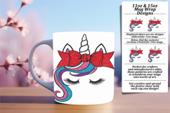 Stylish 11oz Mug Wrap Png Template , Unicorn Product Image 1