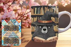 Halloween Bear Mug Wrap Watercolor Autumn Style 11oz/15oz Product Image 1