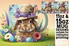 Colorful Springtime Bunny Mug Design Product Image 1