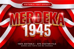 merdeka 1945 3d text effect and editable text effec Product Image 1
