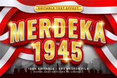 merdeka 1945 3d text effect and editable text effect Product Image 1