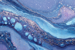 Swirling blue and purple hues with glittering accents Product Image 1