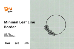 Minimal Leaf Line Border Product Image 1