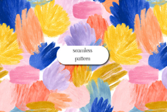 Vibrant Abstract Brushstroke Seamless Pattern Design Product Image 1