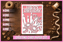 11 Happy Birthday Greeting card SVG,Paper cut SVG Birthday Product Image 3