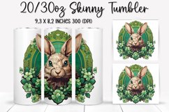 St. Patrick&#039;s Day Bunny - Tumbler Sublimation Design Product Image 1
