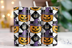 Halloween Pumpkin Tumbler Wrap | Sublimation | Tumblers Product Image 1
