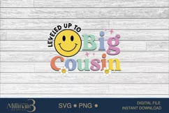 Leveled Up To Big Brother Svg,Leveled Up To Big Cousin Product Image 6