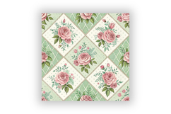 Sweet Peony Shabby Chic Digital Paper, Seamless Watercolor Product Image 6