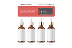 Amber Glass Cosmetic Packages - 8PSD Mockups Bundle Product Image 6