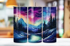 Northern Lights Tumbler Wrap | 20 oz Skinny Tumbler Wrap Product Image 2