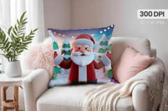 Winter Christmas Wonderland PNG Pillow, Winter Pillow Design Product Image 1