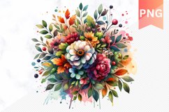 Autumn Botanical Sublimation - Clipart PNG Design Product Image 1