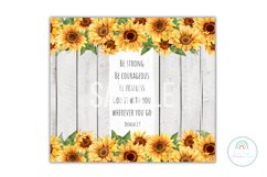 Christian Tumbler Sublimation Design Sunflower Tumbler Product Image 2