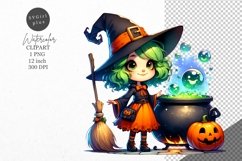 Halloween clipart, Witch clipart, Autumn clipart Product Image 1
