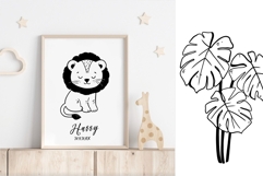Safari Animals Black and White Clipart PNG SVG Product Image 6