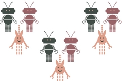 Robots seamless vector patterns. Product Image 1
