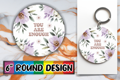 Joyful Ornaments Circle PNG, Flower Quote Product Image 1