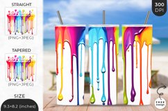 3D Colorful Paint Tumbler Wrap | 3D Sublimation Wrap Design Product Image 1