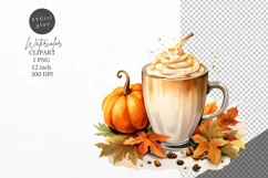 Thanksgiving clipart, Pumpkin spice latter clipart, Autumn Product Image 1