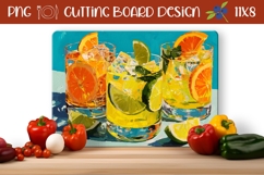 Drinks Cutting Board Design, Cocktails Cutting Board PNG Product Image 1